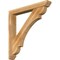 Ekena Millwork Olympic Slat Rough Sawn Bracket w/ Offset Brace, Western Red Cedar, 6"W x 44"D x 44"H BKT0604X44X44OLY06RWR - alternate 1